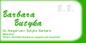 barbara butyka business card